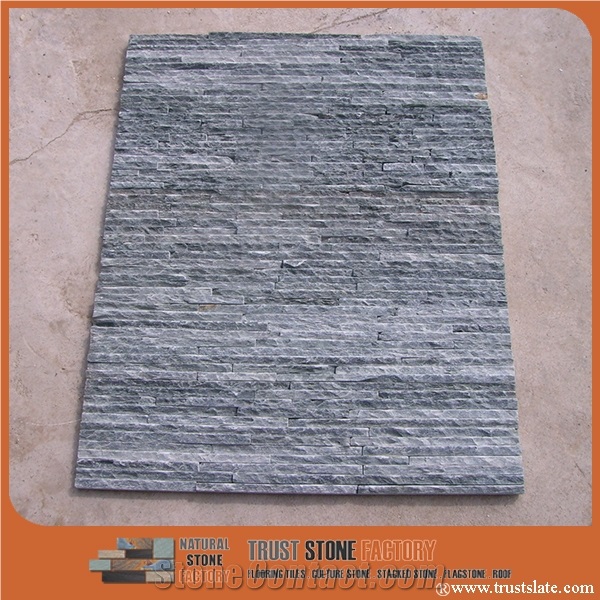 Culture Stone Packing,Gray Rough Quartzite Stacked Stone,Ledge Stone,Wall Covering,Fireplace Decoration