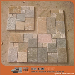 Desert&Grey Quartzite Mosaic Tiles,Irregular Mosaic Pattern,Wall Mosaic,Floor Mosaic,Interior Decoration,Customized Mosaic Tile,Natural Mosaic Tile for Bathroom&Kitchen&Hotel Decoration