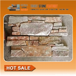 Dry Stone for Wall Building,Natural Stone Retaining Wall Construction,China Rose Quartzite Panels Decor