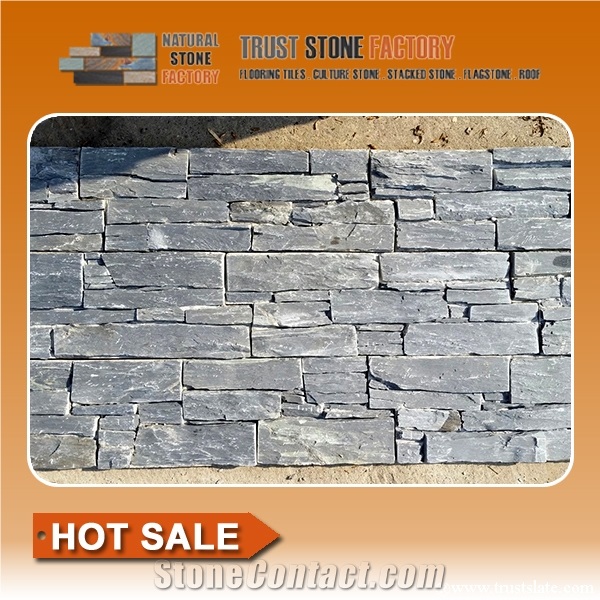 Dry Stone Wall Construction,Grey Quartizite Slate Stone Wall Tile,Stone Wall Panels