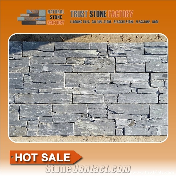 Dry Stone Wall Construction,Grey Quartizite Slate Stone Wall Tile,Stone Wall Panels