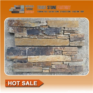 Exteria Stacked Stone Tile,Multicolor Stacked Stone Veneer,Quartzite Stacked Stone Panels