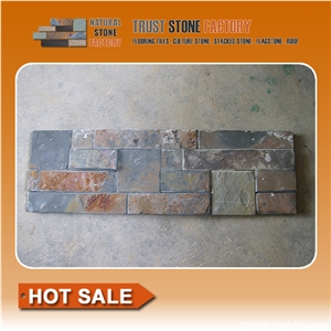 Grey Slate Fieldstone,Grey Slate Stone Veneer,Rust Slate Ledge Stone Wall Decor for Exterior Wall Cladding in Irregular Dimension