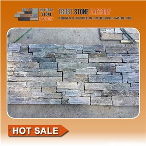 Grey Stacked Stone Wall,Quartzite Stacked Stone Tile,Natural Stacked Stone Veneer