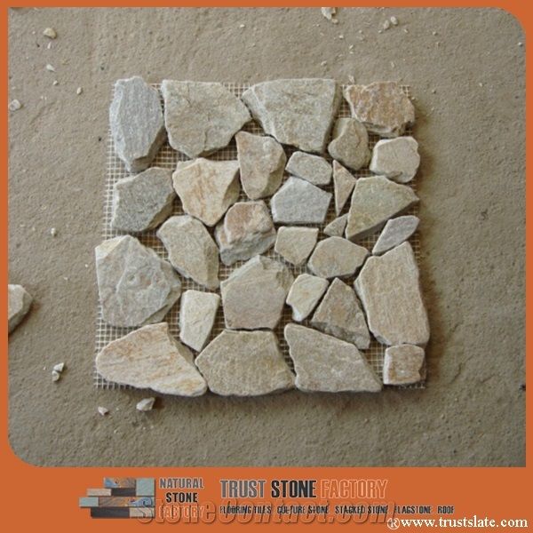 Light Grey Sliced River Rock Mosaic Tile Natural Stone Light Grey Sliced River Rock Mosaic Tile Natural Stone For Wall Covering Flooring In Mesh Bathroom Kitchen