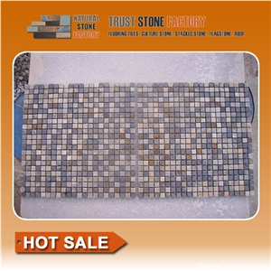 Micro Mosaic,Decorative Natural Tumbled Stone Mosaic,Polished Rectangle Moaic,Wall and Floor Mosaic,Brick Mosaic Pattern