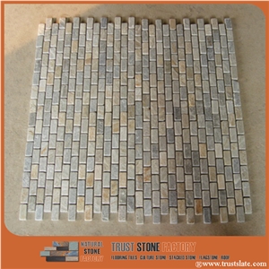 Mix Stone Mosaic,Linear Strips Mosaic,Mosaic Strip Mosaic,Beautiful Design Stone Mosaics, Mosaic Shower Tile