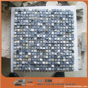 Mixed Color Small Square Mosaic/Natural Stone Mosaic/Stone Mosaic Patterns/Wall Mosaic/Floor Mosaic/Interior Decoration/Customized Mosaic Tile/Mosaic Tile for Bathroom&Kitchen&Hotel Decoration