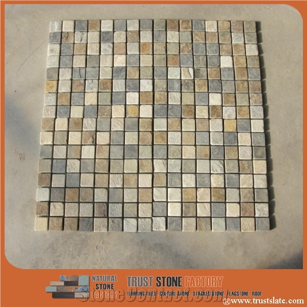 Multicolor Mosaic,Small Mosaic,Decorative Natural Tumbled Stone Mosaic,Polished Rectangle Moaic,Wall and Floor Mosaic,Brick Mosaic Pattern