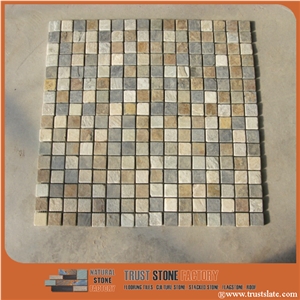 Multicolor Mosaic,Small Mosaic,Decorative Natural Tumbled Stone Mosaic,Polished Rectangle Moaic,Wall and Floor Mosaic,Brick Mosaic Pattern