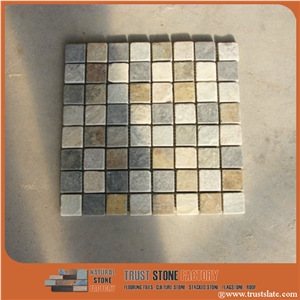 Multicolor Quartzite Mosaic Tiles,Micro Mosaic Pattern,Wall Mosaic,Floor Mosaic,Interior Decoration,Customized Mosaic Tile,Mixed Color Mosaic Tile for Bathroom&Kitchen&Hotel Decoration