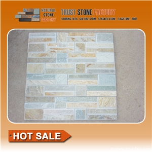 Multicolor Quartzite Wall Cladding Ledgestone,On Sale Cheap Thin Panel China Stone Wall Panel, Ledge Stone Veneer Clearance