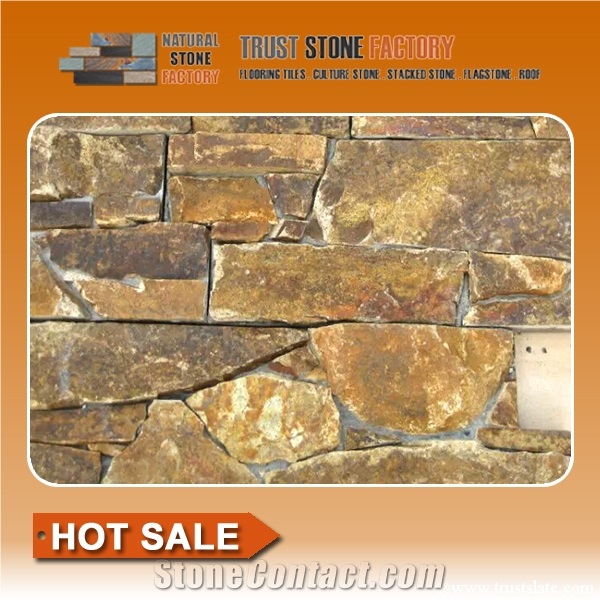 Multicolor Stone Wall Tile,Quartzite Stone Wall Cladding,Ledges Stone Veneer for Fireplace
