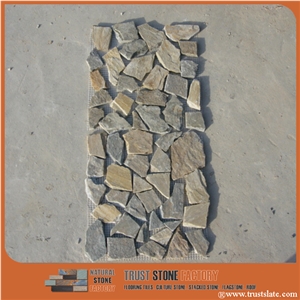 Natural River Stone Mosaic for Wall Covering&Flooring,River Rock Mosaic for Bathroom&Kitchen,Interior Decoration,Rock Wall Mosaic,Rock Floor Mosaic,Various River Stone Tiles