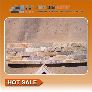 On Sale China Golden Cultured Stone, Wall Cladding, Grey Stacked Stone Veneer Clearance, Manufactured Stone Veneer
