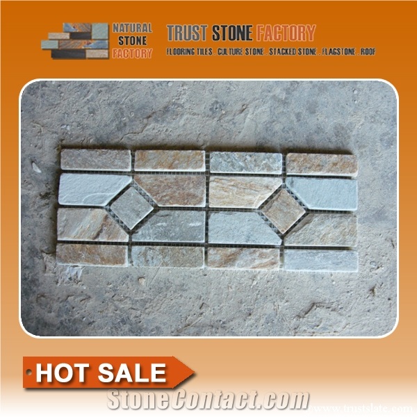 Quartzite Mosaic Border Line,Mosaic Molding,Mosaic Trim,Wall Cladding