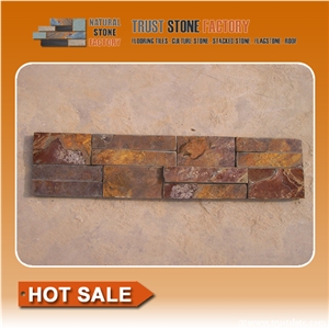 Rust Slate Wall Stone, Stacked Stone Veneer, Ledge Stone