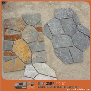 Rusty Slate Flagstone/Rust Slate Flagstone Walkway Pavers/Grey Random Flagstones Road Paving/Brown Flagstone Wall Tile&Floor Tile/ Irregular Flagstones for Flooring&Wall Cladding/Landscaping Stone