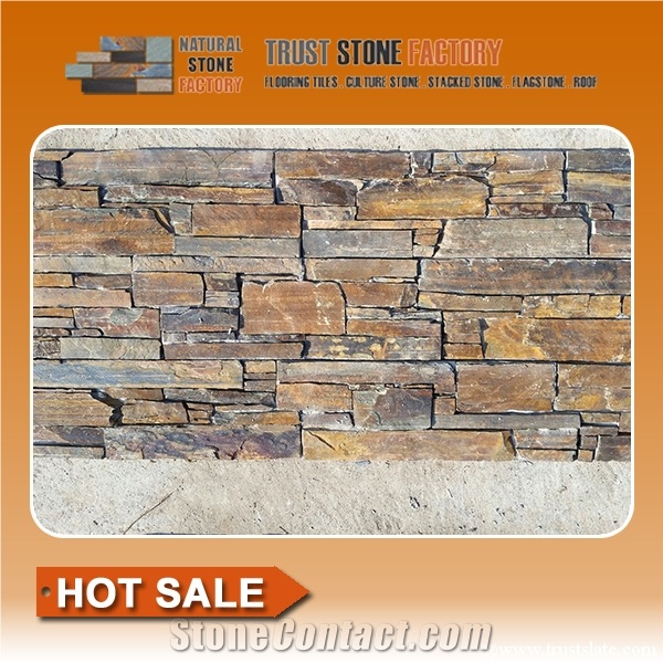 Stone Wall Walls Landscaping, Multicolor Slate Stack Stone Veneer,Quartizite Stone Wall Fireplace