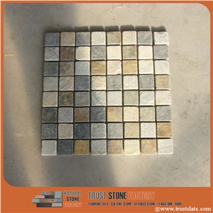 Yellow Quartzite Mosaic Tile,Square Stone Mosaic,Wall Mosiac,Garden & Balcony Mosaic,Kitchen Mosaic, Elevator Mosaic,Swimming Pool Mosaic,Cultured Stone