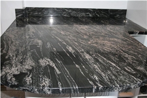 Black Forest Marble, Black Fantasy Marble Kitchen Countertops, Polished Marble Work Top