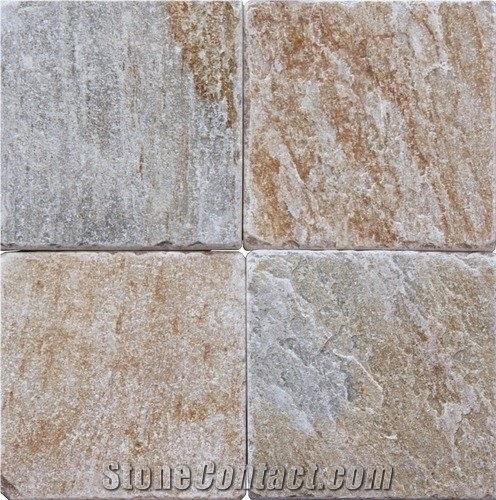 China Golden Rust Quartzite Slabs & Tiles