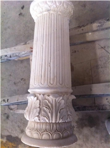 Granite Pesteal Columns,Beige Granite Architectural Roman Columns, Column Tops and Base