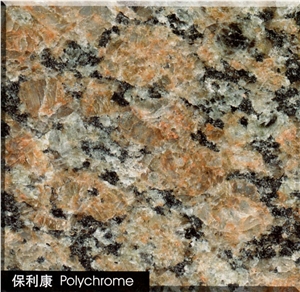 Polychrome Granite, Granite Tiles, Slabs Countertops, Walling Tiles, Flooring Tiles