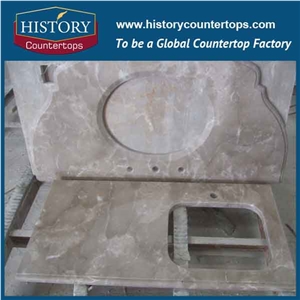Popular Color and Style China Bossy Grey Marble,Durable Natural Stone for Polishing Bathroom Vanity Tops for Sales