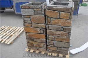 Cultural Cement Stone Yellow Wall Cladding