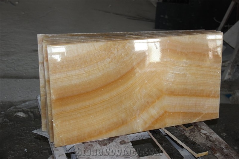 Natural Yellow Honey Onyx Flooring Marble Slab for Wall Background