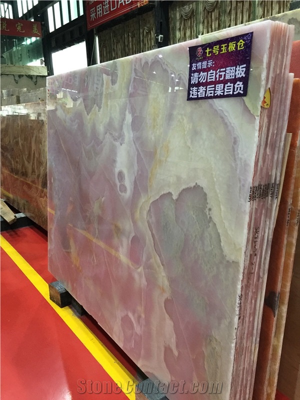 Pink Onyx Marble Purple Jade Onyx for Decoration Wall and Floor