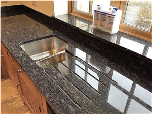 Indian Steel Grey Granite Countertop, Grey Granite Kitchen Worktops