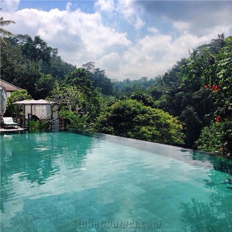Bali Sukabumi Green Stone Swimming Pool Tiles