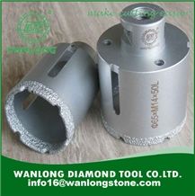 1-3/8 Vacuum Brazed Core Drill Bits for Marble Drilling-High Quality Brazed Drill Bits for Stone-Wanlong Vacuum Brazed Hole Saw for Ceramic,Marble and Soft Material