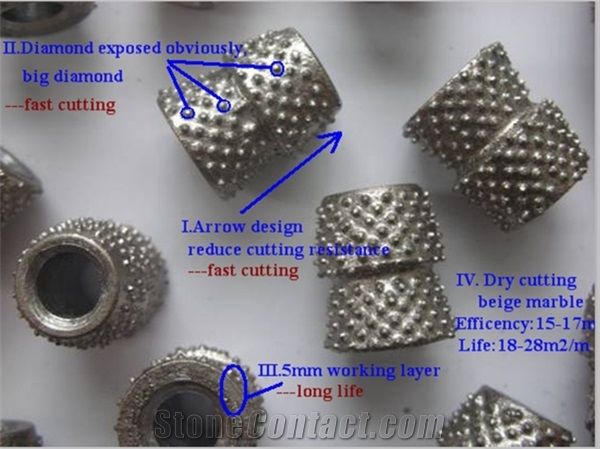Dia:11mm Marble Quarry Brazed Wire Beads-Fast Cutting Vacuum Brazed Wire Beads for Marble Quarry-Hot Sale Marble Beads in Turkey,Iran,Egypt,Etc
