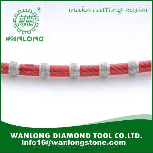 Dia:11mm Sintered Wire Rope for Granite Squaring-Top Quality Granite Squaring Wire Line-Wanlong Best Quality Granite Wire Line