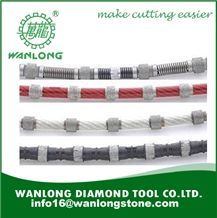 Dia:11mm Sintered Wire Rope for Granite Squaring-Top Quality Granite Squaring Wire Line-Wanlong Best Quality Granite Wire Line