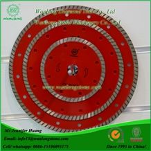 Wanlong Diamond Dry Saw Blades for Marble and Granite, Diamond Dry Cutting Blades for Marble and Granite, Marble and Granite Turbo Diamond Saw Blades