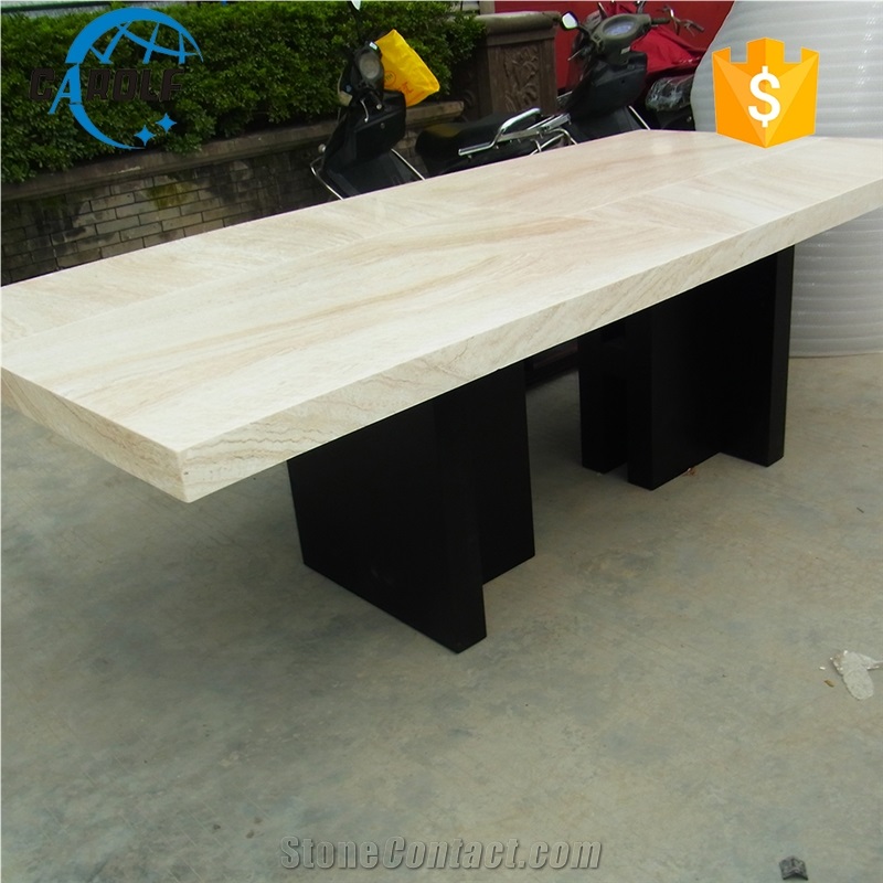 2017 Hot-Sell 8 Seaters Dining Table with Wooden Leg