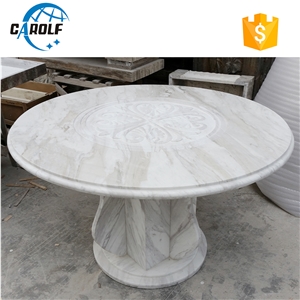 Carved Design Round Dining Table