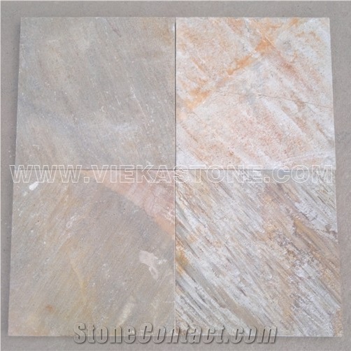 China Beige Yellow P014 Slate Tile Slab Nature Split Face Indoor and Outdoor Landscaping Building Paving Stone Pattern for Wall Cladding Covering and Floor Paver