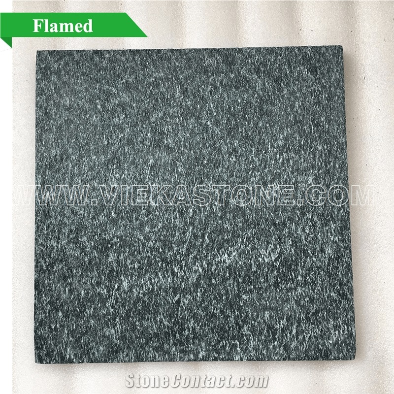 China Black Quartzite Tile Slab Indoor and Outdoor Landscaping Building Paving Stone Pattern for Wall Cladding Covering and Floor Paver Flamed Nature