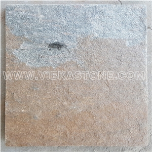 China Rusty Quartzite Tile Slab Indoor and Outdoor Landscaping Building Paving Stone Pattern for Wall Cladding Covering and Floor Paver