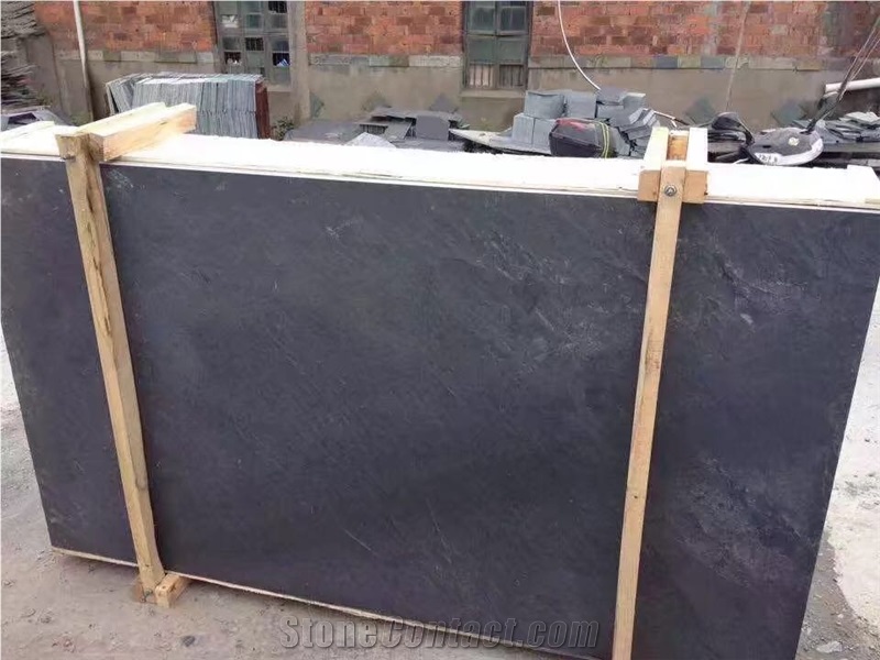Best China Jiangxi Black Slate Big Slab & Tile with Polish Hone Brush Antique Sawn Cut Natural Cleft Split Surface for Flooring Covering Wall Cladding Inner & Exter Decor