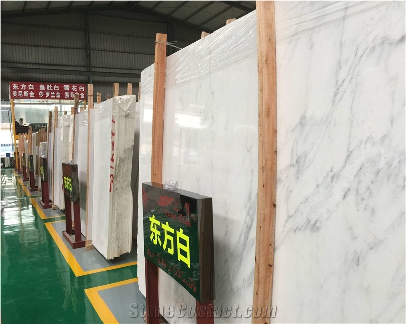 Best Quality Luxury Chinese Oriental or Eastern White Marble Slab & Tile with Polish Hone Antique Surface for Flooring Covering Wall Cladding Countertop Bathroom Step Mosaic for Interior Decoration