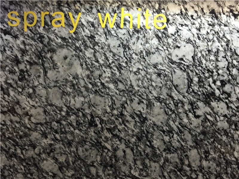 China Natural Stone G377, Spray White, Seawave Flower, Ocean Wave Granite Polished/Unpolished Gangsaw 2cm/3cm Big Slabs, Cut to Sizes, Wall Tiles, Floor Covering Building Projects