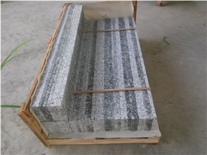 China Natural Stone G377, Spray White, Seawave Flower, Ocean Wave Granite Tairs/Steps/Risers, Polished/Honed/Flamed/Sandblasted Surface, Indoor and Outdoor Stairs Paving, Building Stone