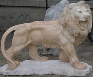 Chinese Style Marble & Granite Standing Sitting Lion Animal Sculpture Carving Stone for Exterior Landscape Garden Decoration
