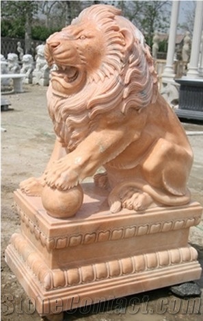 Chinese Style Marble & Granite Standing Sitting Lion Animal Sculpture Carving Stone for Exterior Landscape Garden Decoration